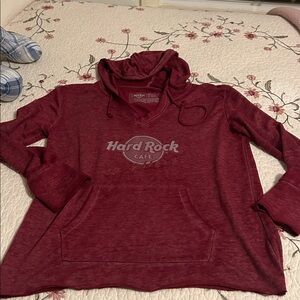 Hard Rock Cafe Red Hoodie Ladies M